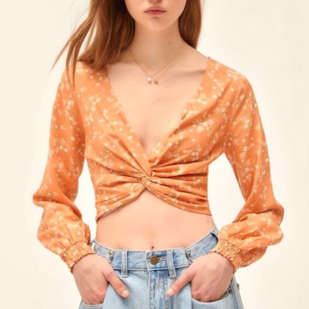 Urban Outfitters Twist-Front Blouse